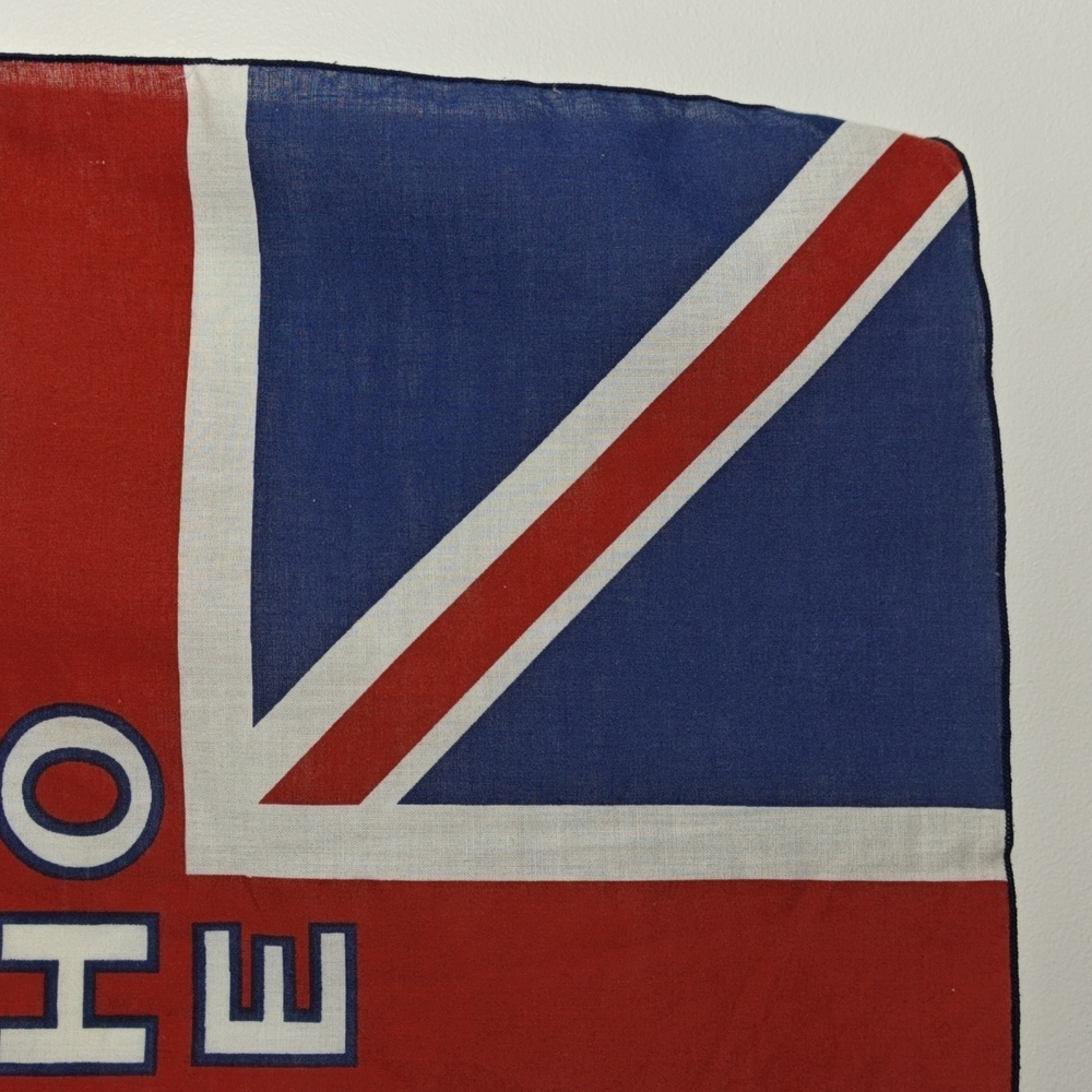 THE WHO Band Tour 1982 VINTAGE ‘82 Souvenir British Union Jack Logo Bandana - Picture 6 of 15